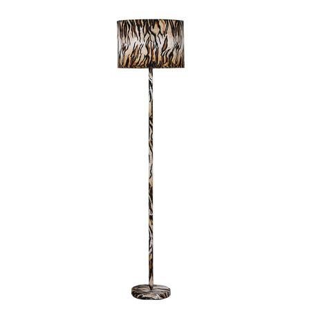 ESTALLAR 59 in. Modern Faux Tiger Floor Lamp, Beige, Black & Brown ES3101623